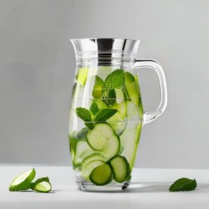 weighted glass infuser pitcher